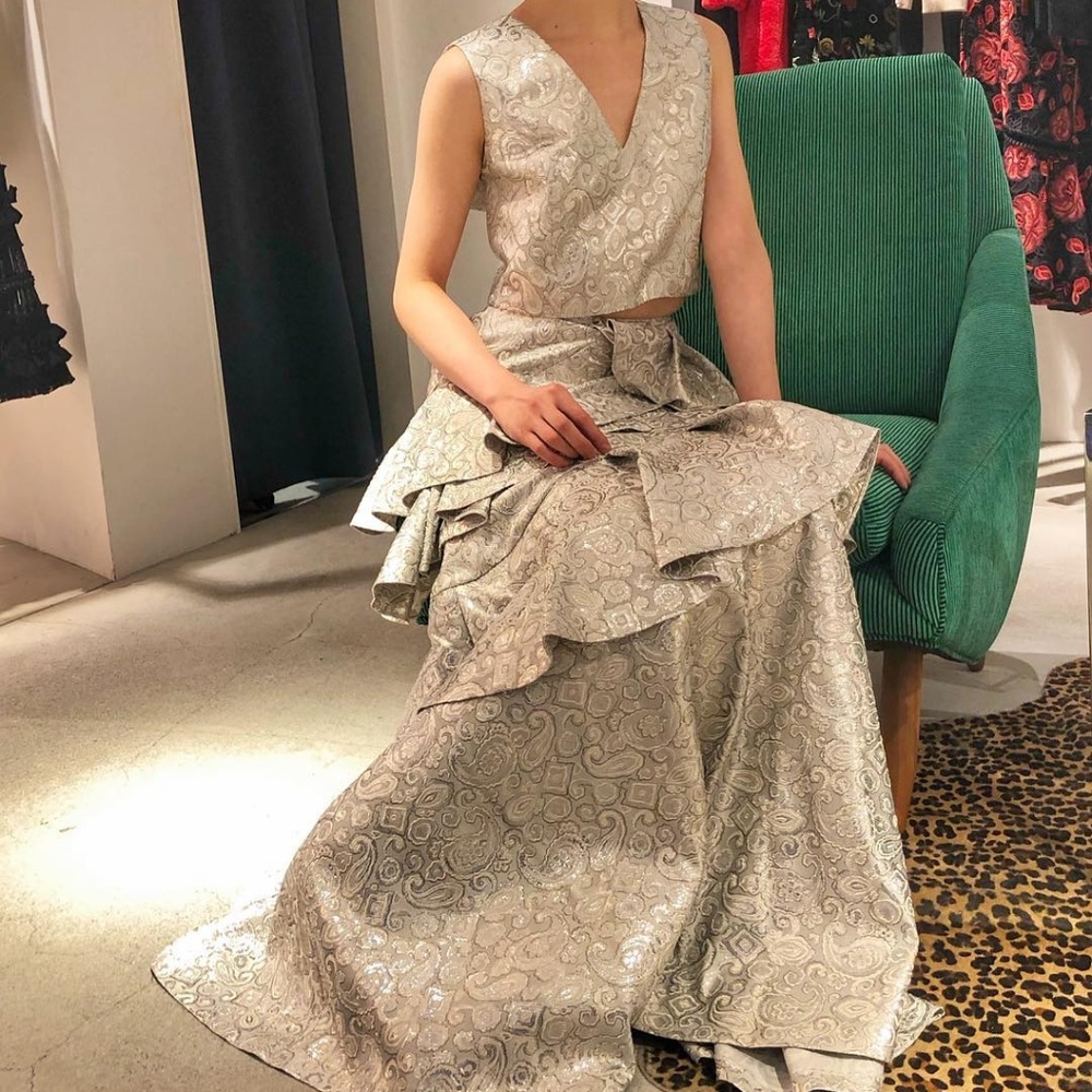 ALICE+OLIVIA Flossie Ruffle Tiered Ball Gown Skirt